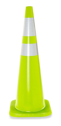 Conos Reflejantes Para Tráfico - 91cm, Verde Limón - 2/paq