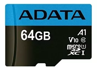 Tarjeta de memoria Adata AUSDX64GUICL10A1-RA1 Premier con adaptador SD 64GB