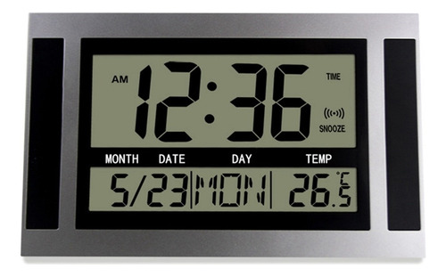 Reloj De Pared Digital Lcd Con Números Grandes, Calendario D