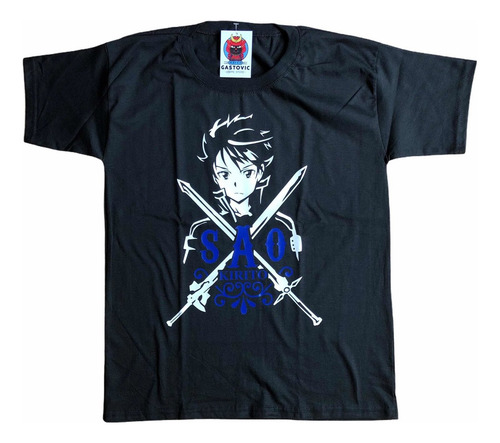 Imagen 1 de 5 de Remera Vinilo Kazuto Kirigaya Kirito Sword Art Online