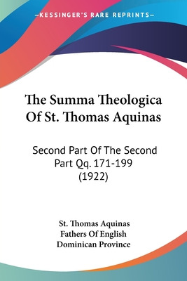 Libro The Summa Theologica Of St. Thomas Aquinas: Second ...