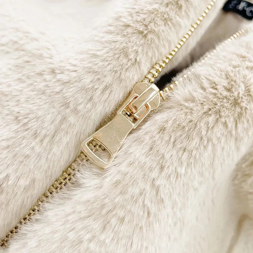 Chaqueta De Algodón Peludo Con Capucha De Invierno Para Mujer, Estilo Elegante