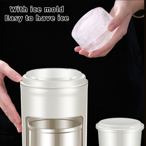 Triturador De Hielo Manual Wt - Ideal Para Bebidas Frescas Blanco