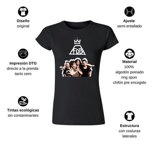 Playera Mujer Fall Out Boy Concierto