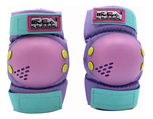 Combo De Protecciones Y Casco Infantiles Ir Rainbow Lila Casco Md Protecciones Md