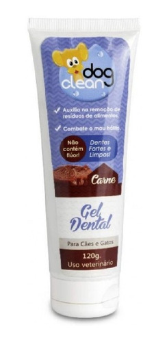  Gel Dental Para Cães Sabor Carne 120g - Dog Clean