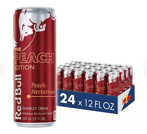 Red Bull Peach Edition Caja Con 24 Importado