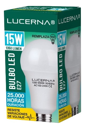 Bombillo Led Lucerna 15w E27 Luz Fría