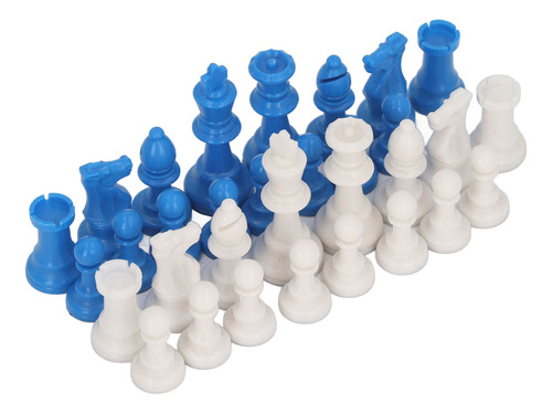 Juego Internacional De 32 Piezas De Ajedrez Azul Y Blanco, T