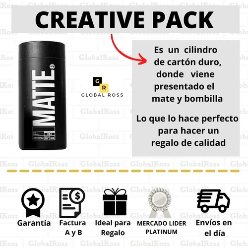 Imagen 6 de 10 de Mate Acero Inoxidable Térmico +bombilla + Tambo+termo Matero