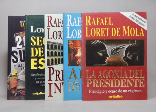 Lote De 5 Libros De Rafael Loret De Mola Agonía Alcobas Ñ1