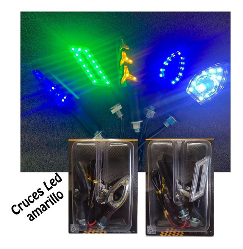 Imagen 3 de 5 de Fero Cruce Luz Luce Led Motos Amarillo