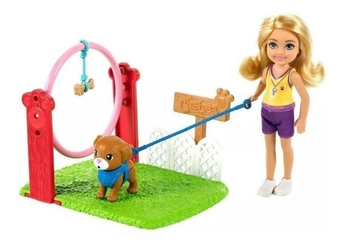 Imagem 2 de 8 de Kit Treinador Cães - Ken E Chelsea Barbie Ms Sj