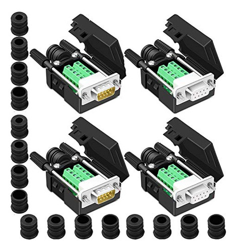 Conector Db9 Breakout Anmbest De 4 Piezas, 2 Piezas Macho Y