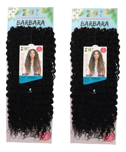 Combo 2 Cabelos Bio Orgânico Cacheado Afro Crochet Braids Cor Preto Cor 1