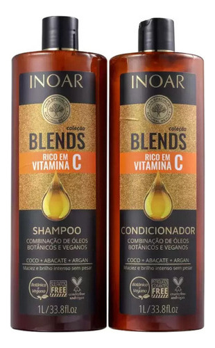  Pack Inoar Blends Shampoo + Acondicionador 1l