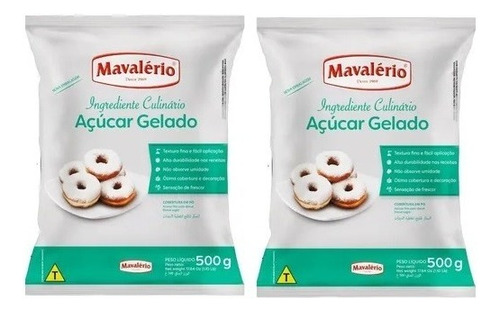 Mavalério Açúcar em pó kit 2 unidades 500 g