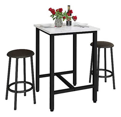 ~? Dklgg 3-pieces Bar Table And Chairs Set, Kitchen Dining B