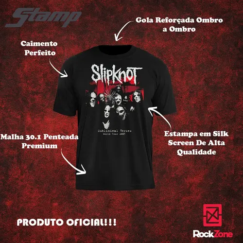 Camiseta Slipknot Subliminal Verses Ts1745 Stamp Rockwear | Frete