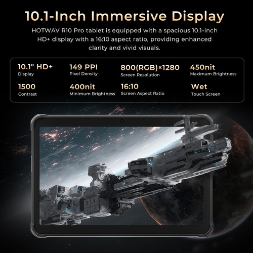 Tablet Android 14 (10,1'') 20gb(8+12)ram + 256gb Rom Naranja
