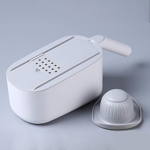 Rallador 6 En 1 Multifuncional Rebanador Con Accesorios Para Cocina Versátil Y Práctico Para Cortar, Rallar Y Rebanar Verduras Y Frutas