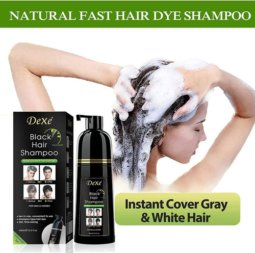 Shampoo De Tintura De Cabelo Preta Yuolita 400 Ml Cor 3