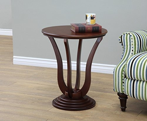 Frenchi Equipamiento Para El Hogar Round End Table Dark Waln