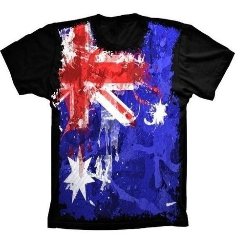 Camiseta Estilosa 3d Fullprint - Bandeira Da Australia