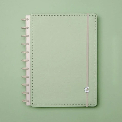 Caderno Inteligente Médio Verde Pastel 80 Fls
