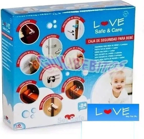 Set Seguridad Love 24 Piezas Tapa Enchufe Y Cajon Maternelle