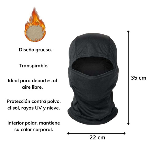 Balaclava Pasamontaña Térmico Lana Grueso