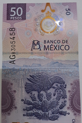 Billete $50 Pesos Ajolote Serie Ag Con Error De Impresión