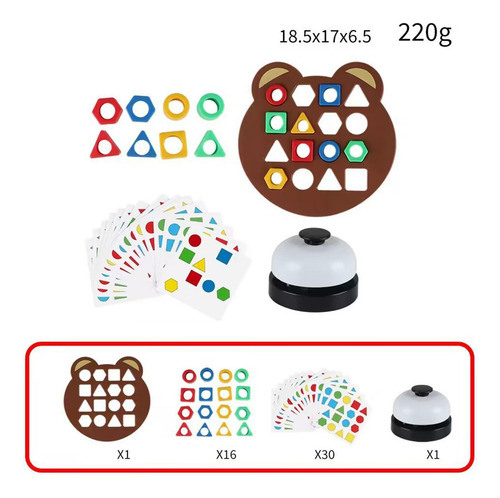 Juego De Mesa De Aprendizaje De Colores Juego De Con Campana