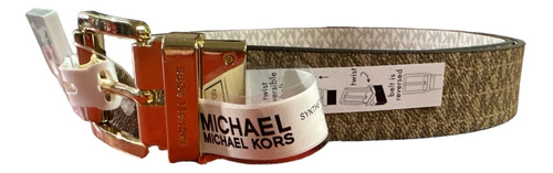 Cinturón Michael Kors Original Reversible Blanco Dama Cinto