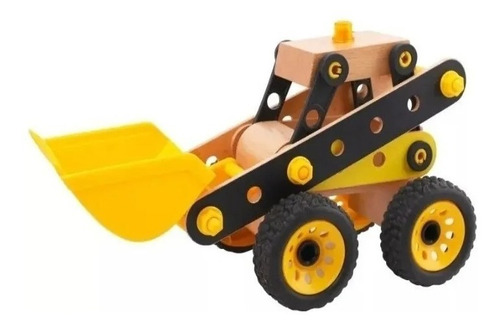 Camión De Madera Excavadora Juguete Didáctico Montessori