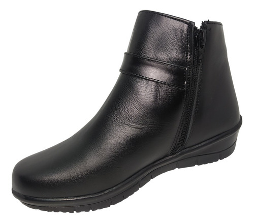 Botin Mujer Comodo Moda Herraje Casual Cierre