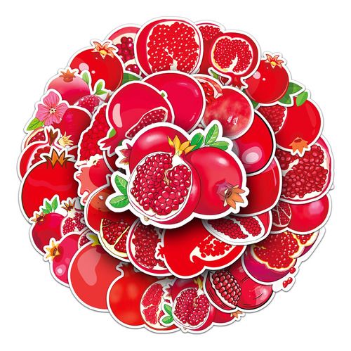 50 Packs Pomegranate (fruit) Pegatinas Botellas De 9sbym