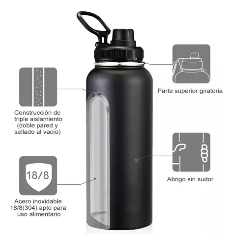 Botella De Vidrio De Acero Inoxidable Frío/caliente, Termo D