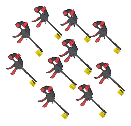 Kit 10 Grampo Sargento De Aperto Rápido 6 Polegadas 31,5cm