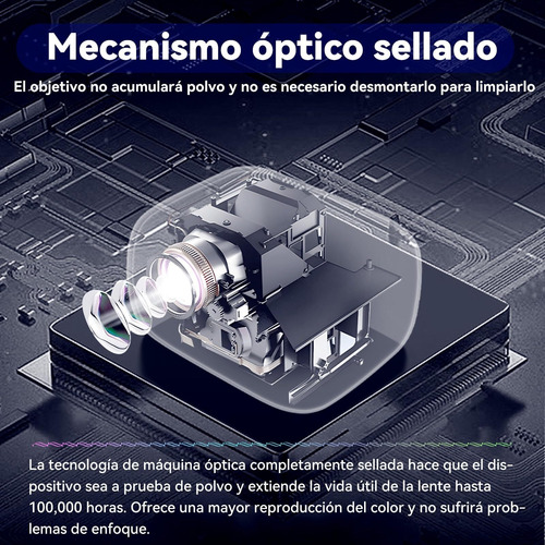 Mini Proyector Portátil 4k, Enfoque Automático Y Corrección