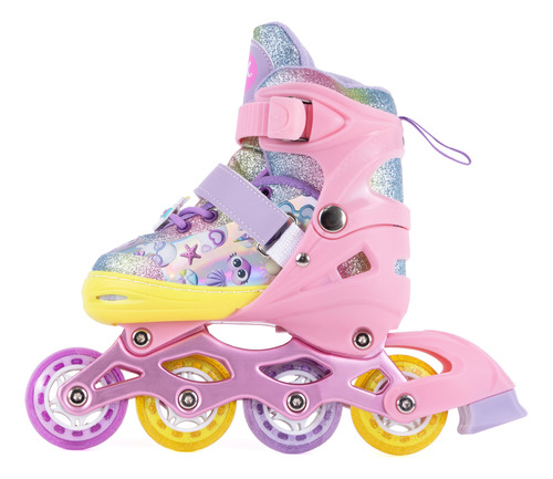 Patines De Línea 4 Ruedas Onix Unicornio Multicolor De Niña