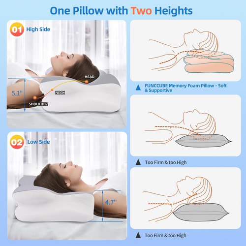 Cotiro Almohada Cervical Para Cuello ' Almohadas De Espuma V