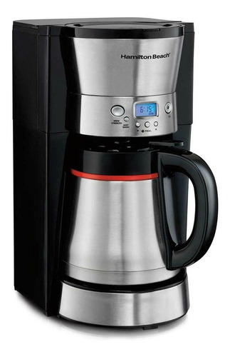 Cafetera Hamilton Beach 46896 automática negra y plata de goteo 110V