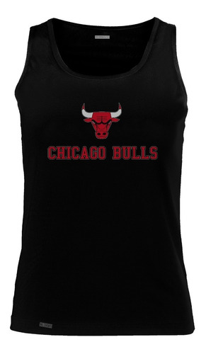 Camiseta Esqueleto Chicago Bulls Logo Camisilla Hombre Sbo