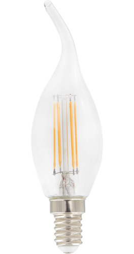 Lámpara Led Filamento Vela Viento Retro Vintage E14 4w