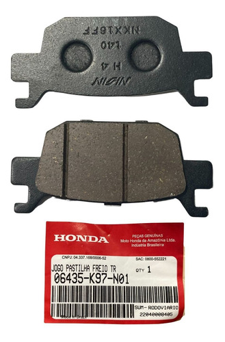 Pastilha Freio Traseiro Adv 150 Abs 2021/2022 Original Honda