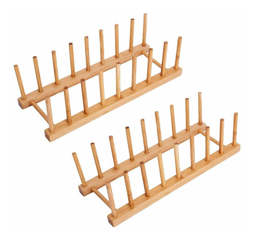 Dish Rack Rack De Secado Plato De Bambú Natural Puro Escurri