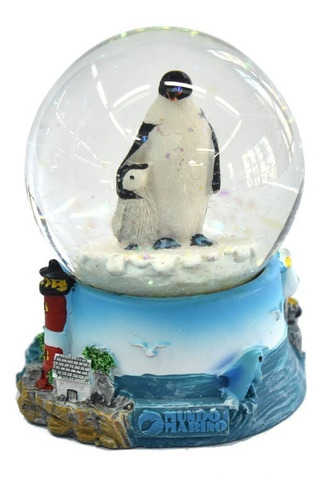 Imagen 1 de 1 de Adorno Globo Pingüino Con Base De 8,5cm Mundo Marino