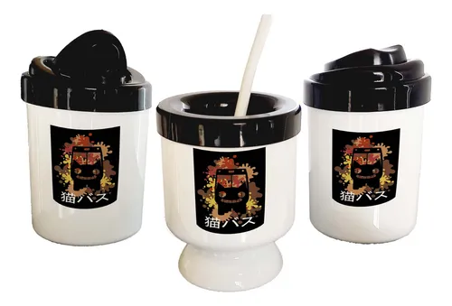 Set Matero Combo Mate Azucarera Yerbera Totoro A4
