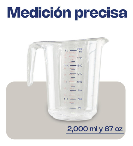 Jarra Medidora 2 Litros Caledonia Japome-2000 Color Transpar